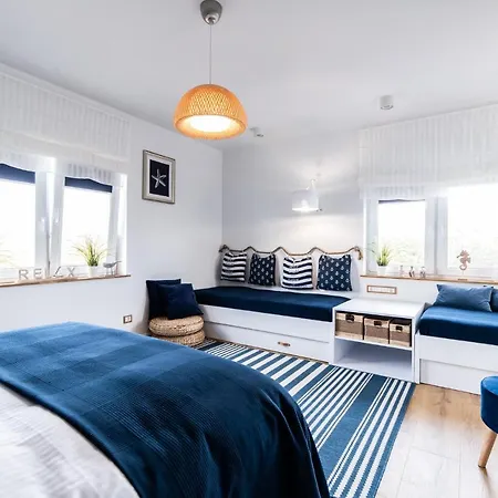 アパート Blue Marine 19 Z Tarasem I Widokiem Na Morze Przy Plazy ロビ