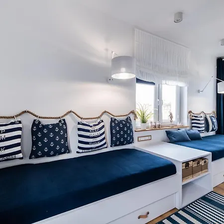 アパート Blue Marine 19 Z Tarasem I Widokiem Na Morze Przy Plazy ロビ