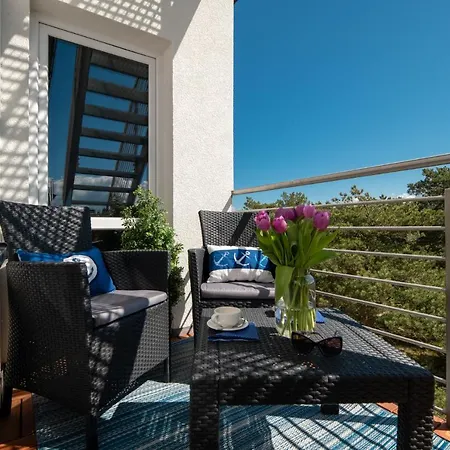 Blue Marine 19 Z Tarasem I Widokiem Na Morze Przy Plazy Apartment *