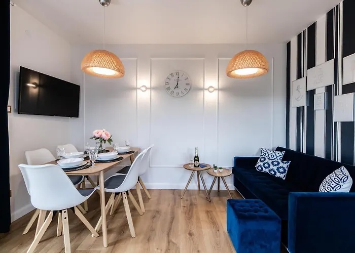 Blue Marine 19 Z Tarasem I Widokiem Na Morze Przy Plazy Lägenhet Rowy (Pomerania)