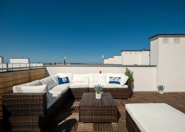 Lägenhet Blue Marine 19 Z Tarasem I Widokiem Na Morze Przy Plazy Rowy (Pomerania)