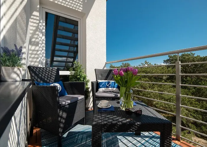 Blue Marine 19 Z Tarasem I Widokiem Na Morze Przy Plazy Lägenhet *